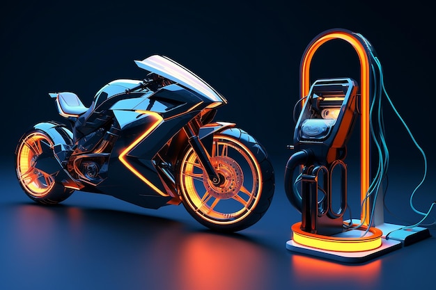 디지털 기술로 전기 오토바이의 비접촉식 충전