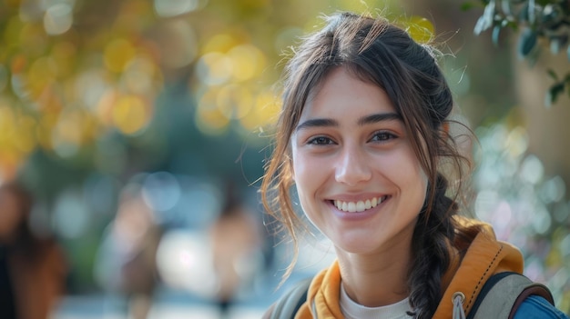 Photo the contagious smile of a happy student