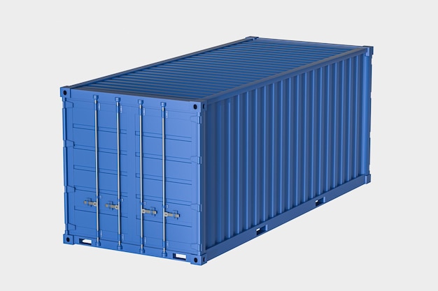 Container- en gewichtslogistiek en transmissie 3D-rendering