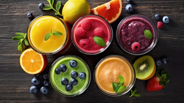 a container of fruit salad is shown with a few other fruits.