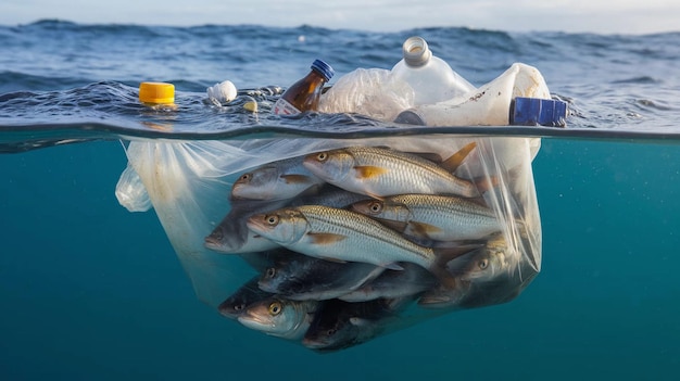 a container full of fish is full of fish