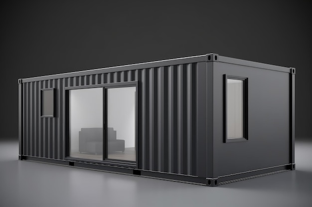 Container house isolated on background3d rendering AI