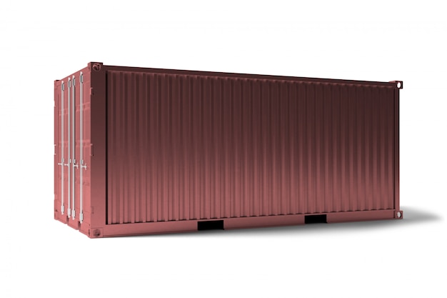 container op een dok - het 3d teruggeven