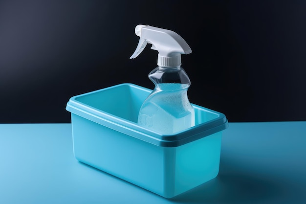 Container Of Sanitizer Solution For Cleaning Surfaces World Food Safety Day Generative AI