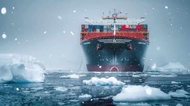 container ship at sea