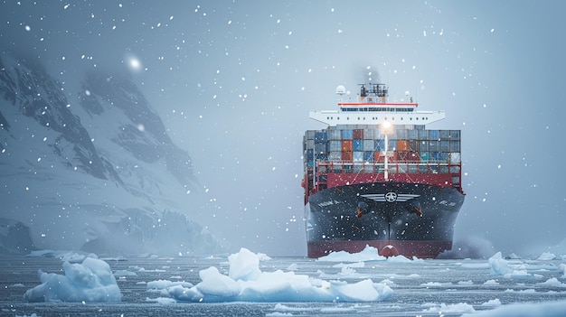container ship at sea