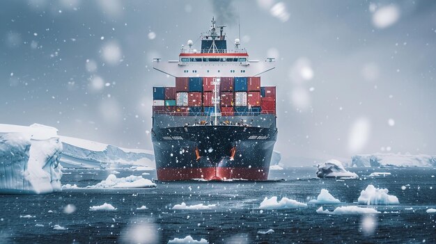 container ship at sea