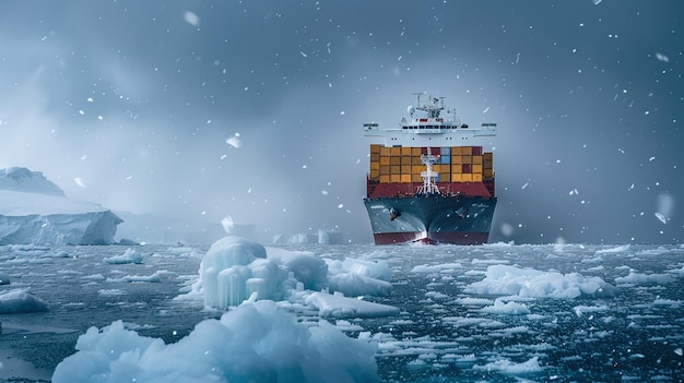 container ship at sea