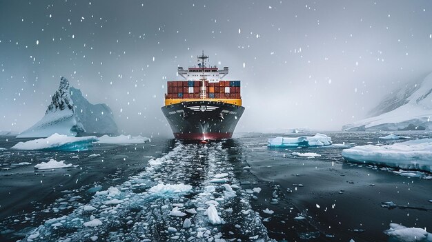 container ship at sea