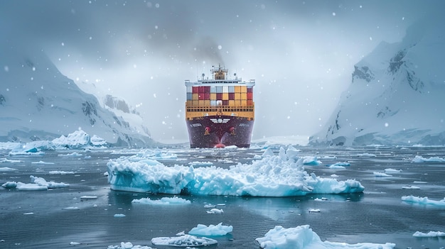 container ship at sea