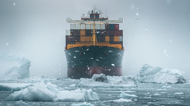 container ship at sea