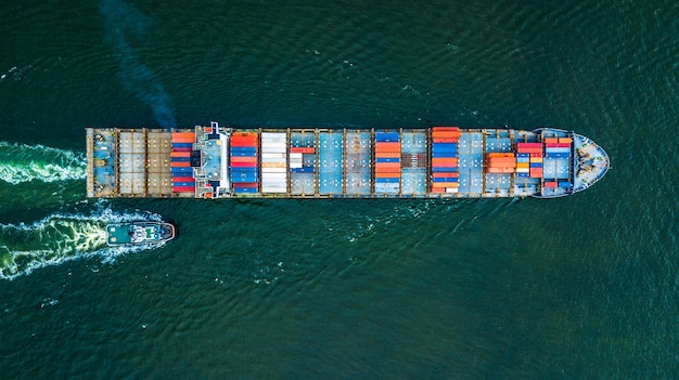 Container vrachtschepen import en export bedrijf.
