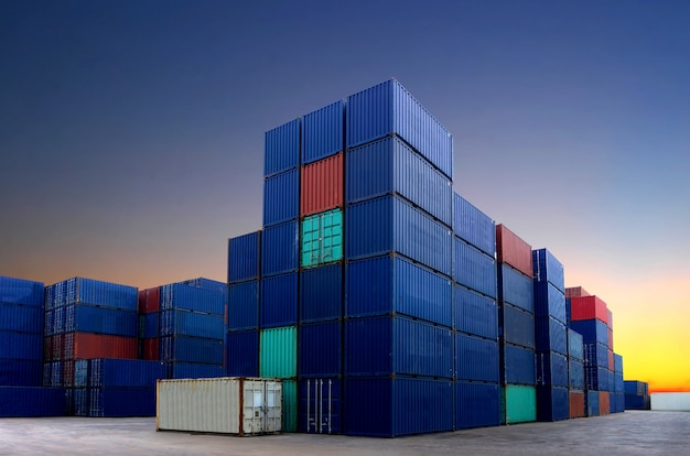 Container yard in the business of import-export
