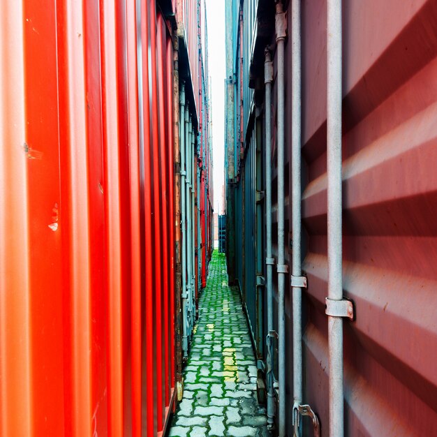 Container yard on the pier