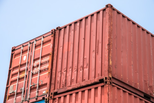 Containers box van vrachtvrachtschip