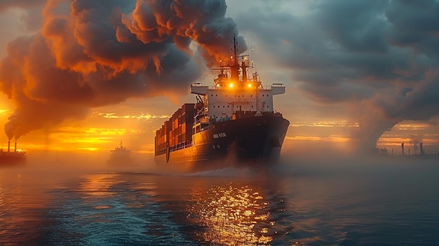 Containerschepen vrachtschepen importeren, exporteren, logistieke en exportproducten wereldwijd