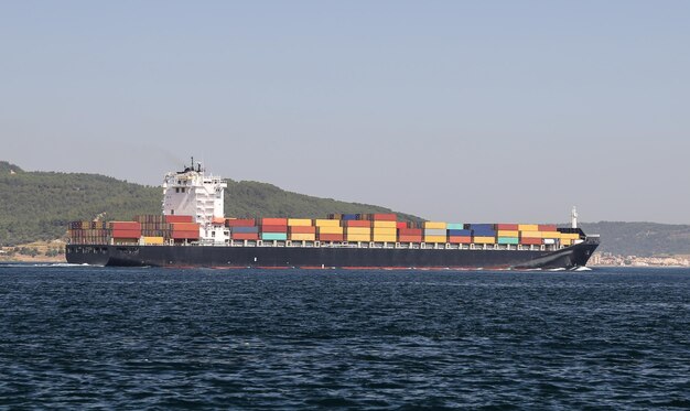 Containerschip met goederen