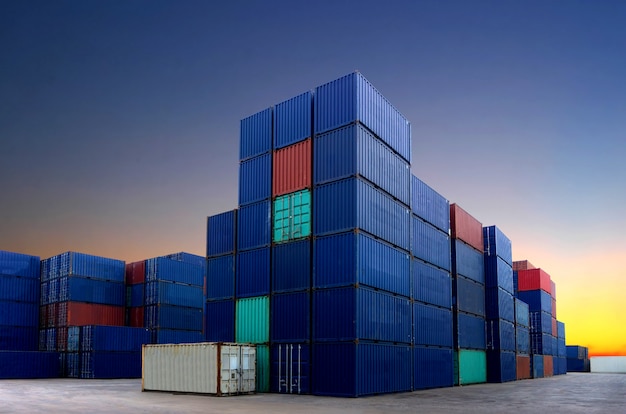 Containerwerf in de import-export