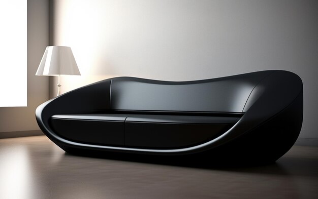 Photo the contemporary beauty of a sleek couch