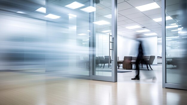 Contemporary blurred interior door