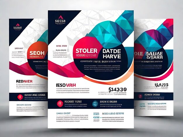 Contemporary Business Flyer Template with Abstract Design for Modern Enterprises