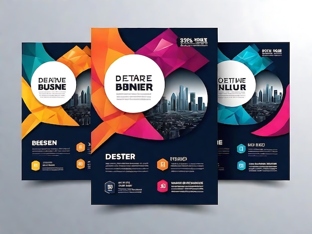 Contemporary Business Flyer Template with Abstract Design for Modern Enterprises