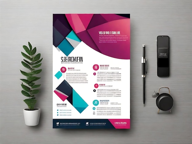 Contemporary Business Flyer Template with Abstract Design for Modern Enterprises