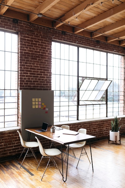 Contemporary business wireless technology wooden room