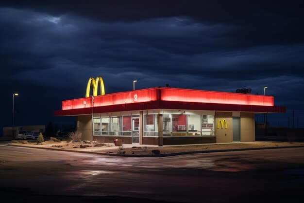 The Contemporary Charm of McDonald's Exploring the Front Facade and DriveThru Exit in Laramie Wyo