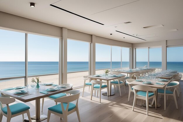 Contemporary Coastal Dining Oceanfront Views Minimalist Luxury Seaside Gastronomy