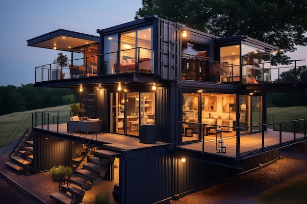 Contemporary Container Dwelling AI