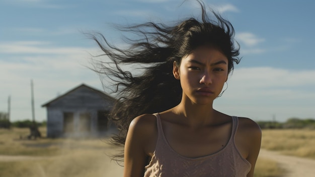 Contemporary dancer mexican american teenager girl