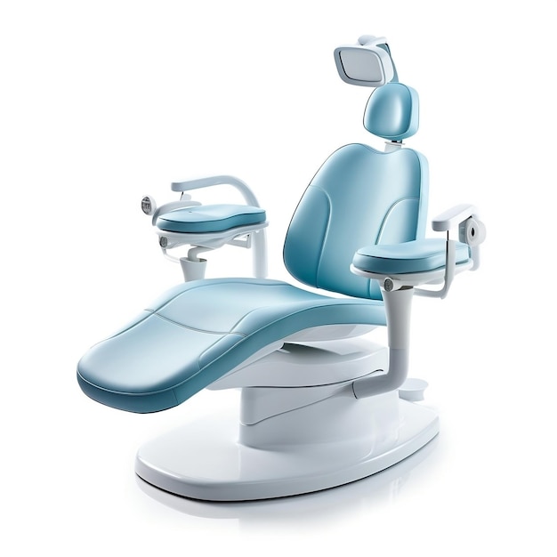 Contemporary Dental Chair with Comfortable Light Blue Design Generative AI