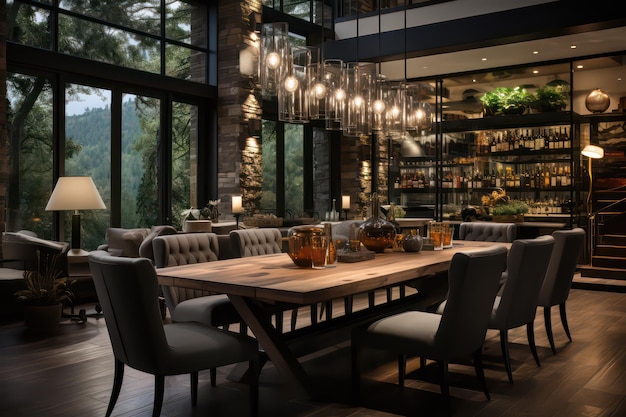 contemporary dining room