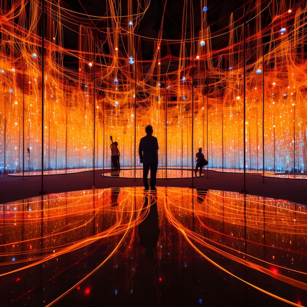 A contemporary diwali art gallery abstract light installations