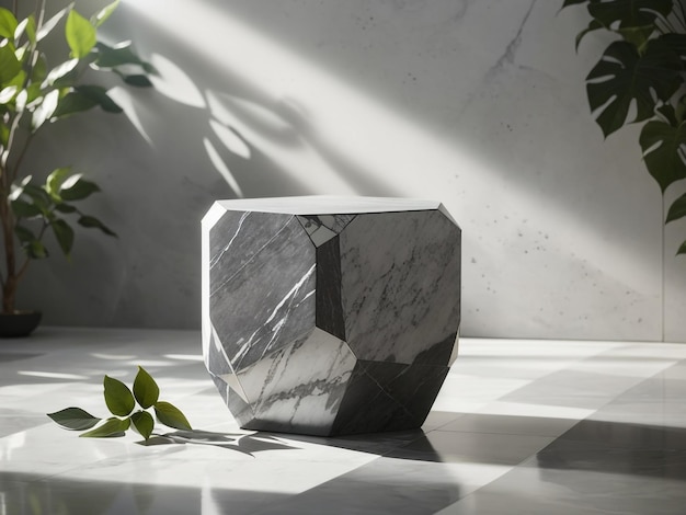 コンテンポラリーエレガンスモダンな幾何学的な灰色の花崗岩の石