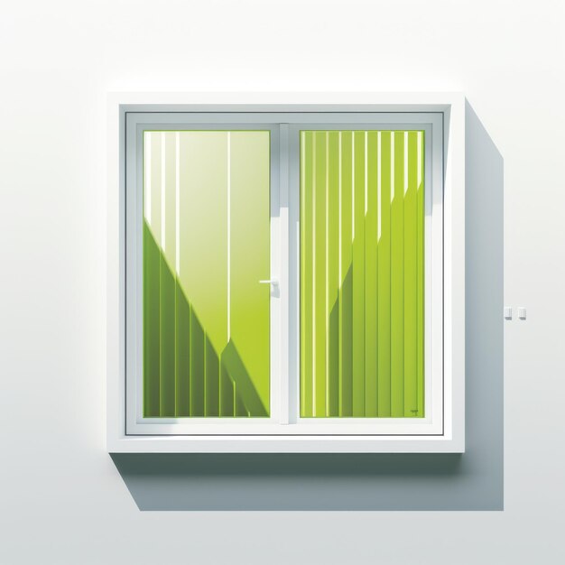 Contemporary Elegance White Lime and Green Minimalistic Impact Windows in Vector