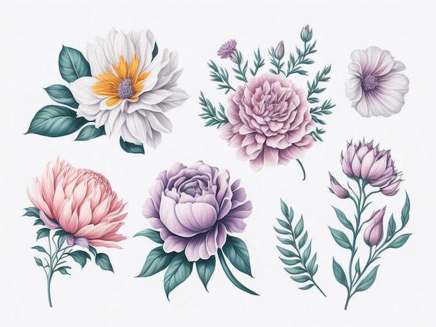 современный цветочный и горошек бесшовный набор шаблонов Современный экзотический дизайн для бумажной обложки