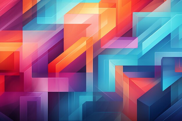 Contemporary geometric patterned background created with generative ai