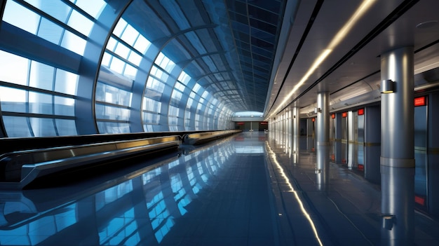 современный коридор аэропорта