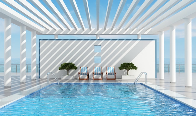 Photo contemporary holiday villa with pool