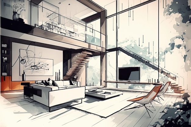 Contemporary Home Illustration