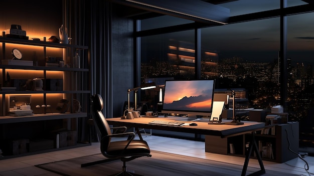 Contemporary Illumination for a Stylish Home Office