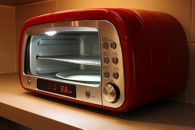 Photo contemporary kitchen microwave oven ai