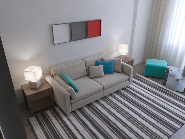 Contemporary living room trend.