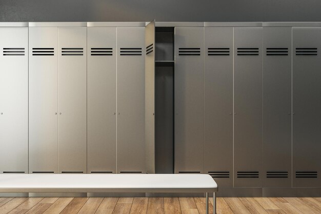 Photo contemporary locker room interior