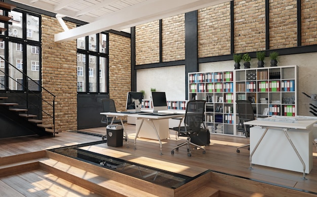 Contemporary loft office