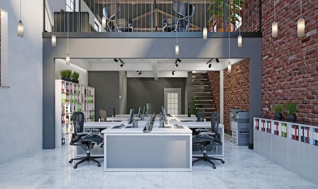 Contemporary loft office