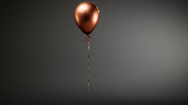 Photo contemporary metallic isolated metal balloon sculpture