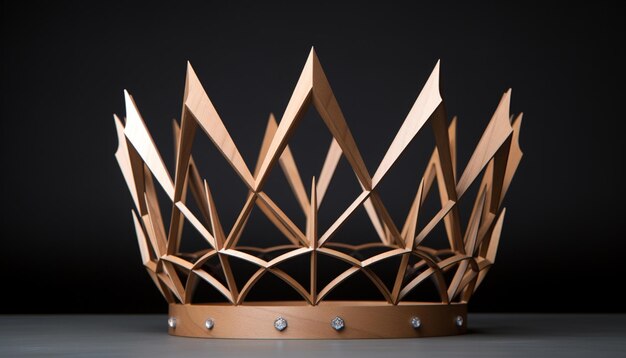 Photo a contemporary minimalist crown with clean lines and geometric shapes